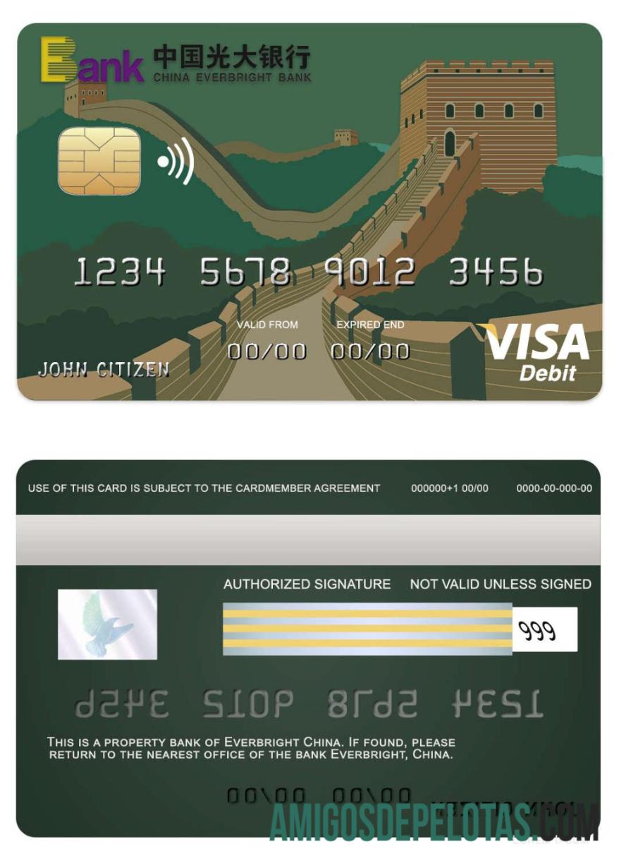 Tiongkok Everbright bank visa kartu makering