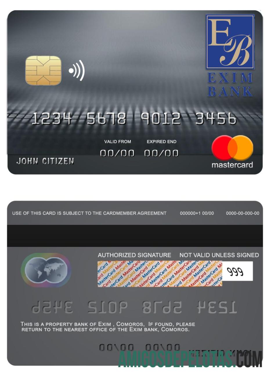 Komoro Exim bank mastercard makering