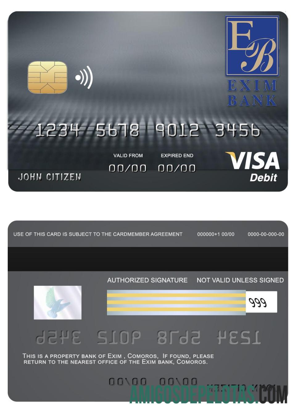 Komoro Exim bank visa kartu pratinjau