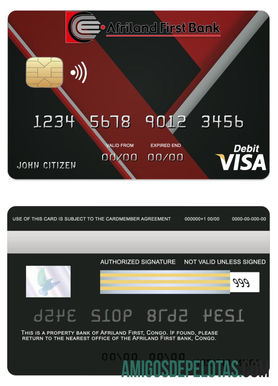 Kongo Afriland First bank visa kartu makering