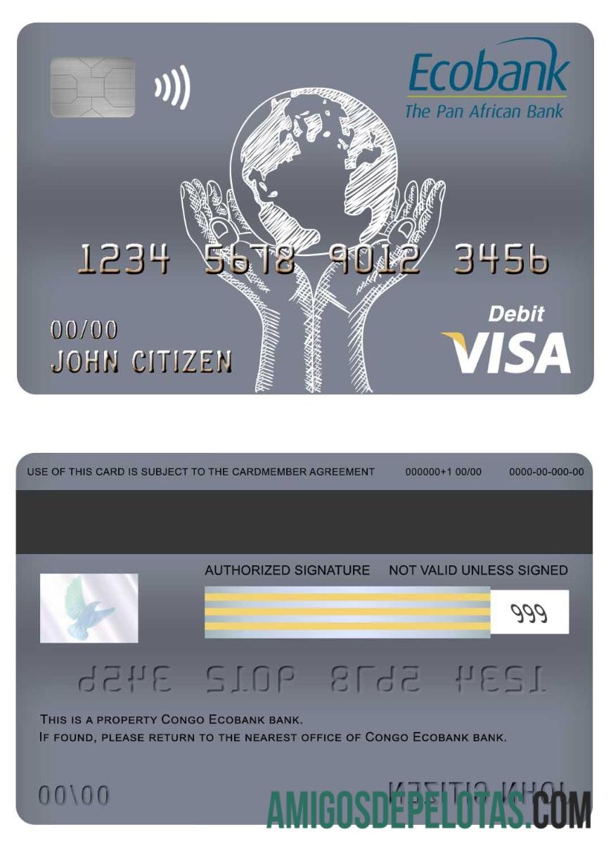 Kongo Ecobank bank visa Debit kartu makering