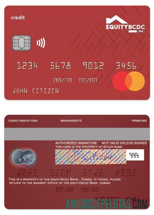 Kongo EquityBCDC bank Kredit mastercard desain