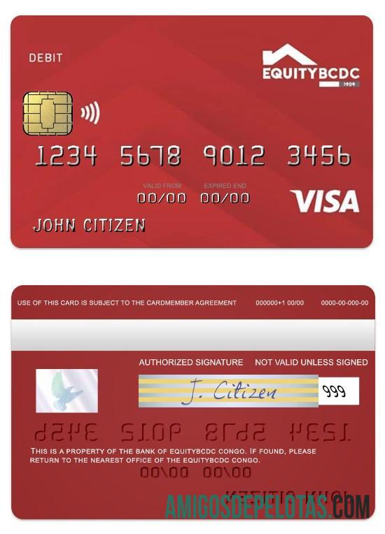 Kongo EquityBCDC bank visa classic Debit kartu makering