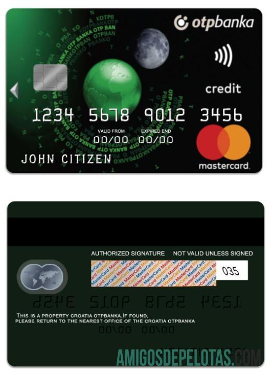 Kroasia OTP Banka standar Kredit Mastercard pratinjau