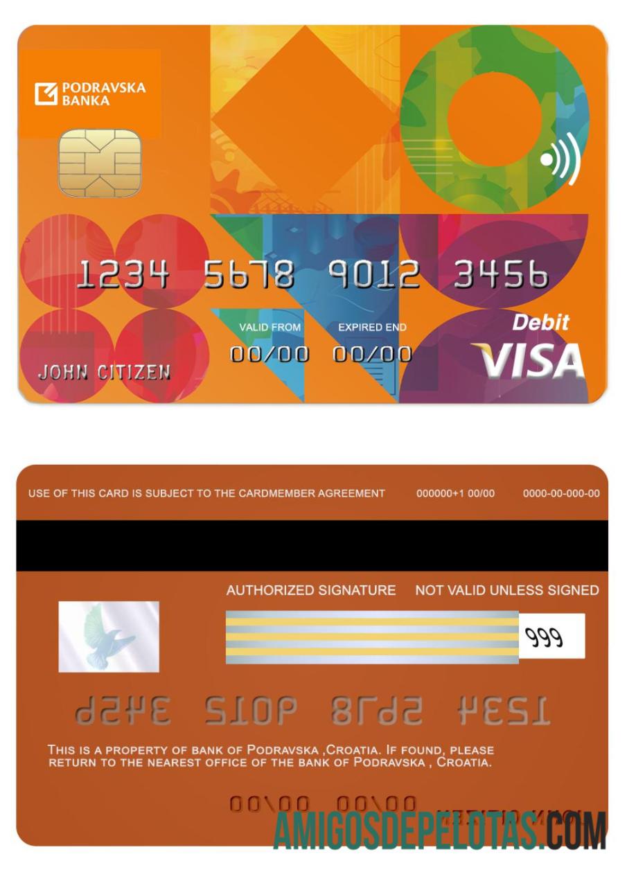 Kroasia Podravska bank visa kartu makering