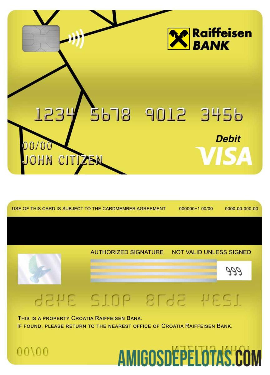 Kroasia Raiffeisen bank visa Debit kartu pratinjau