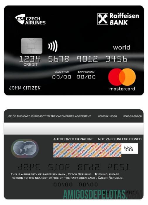 Republik Ceko Raiffeisen bank world mastercard makering