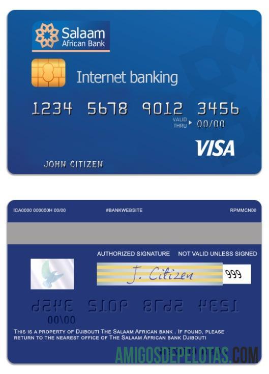 Jibuti The Salaam African bank visa prepaid internet kartu pratinjau