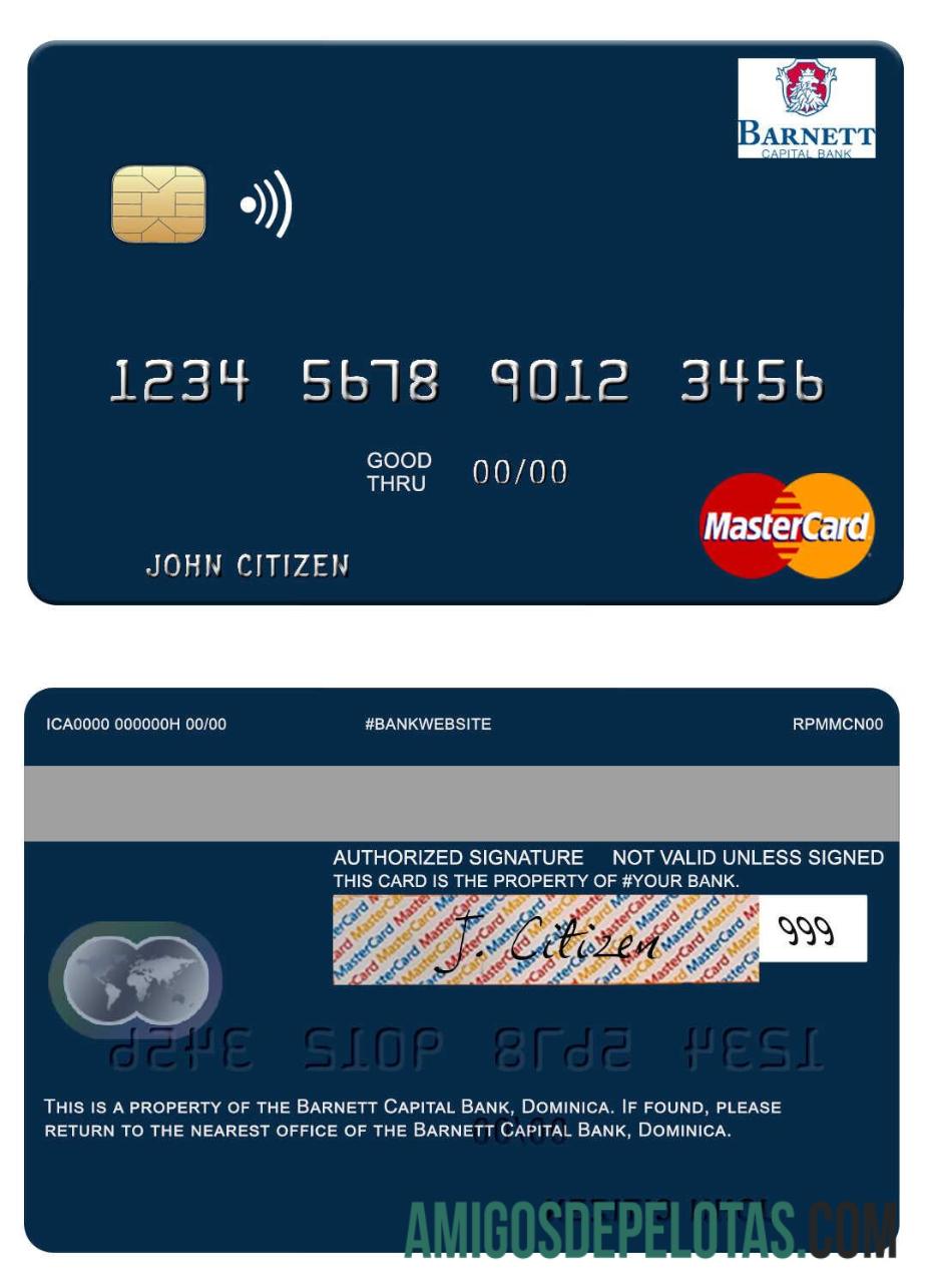 Dominika Barnett Capital bank mastercard sampel