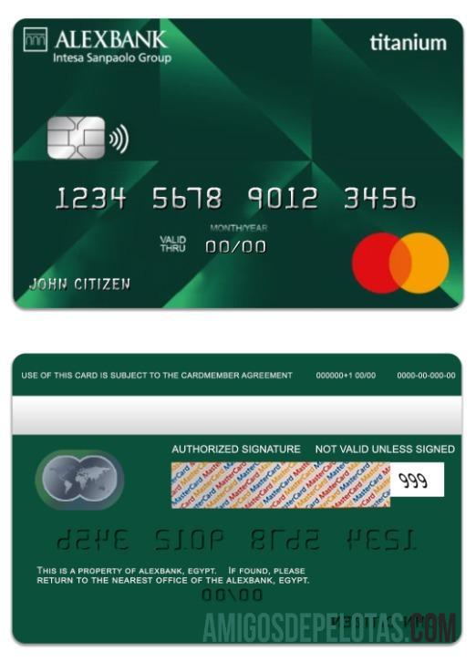Mesir Alexbank titanium mastercard desain