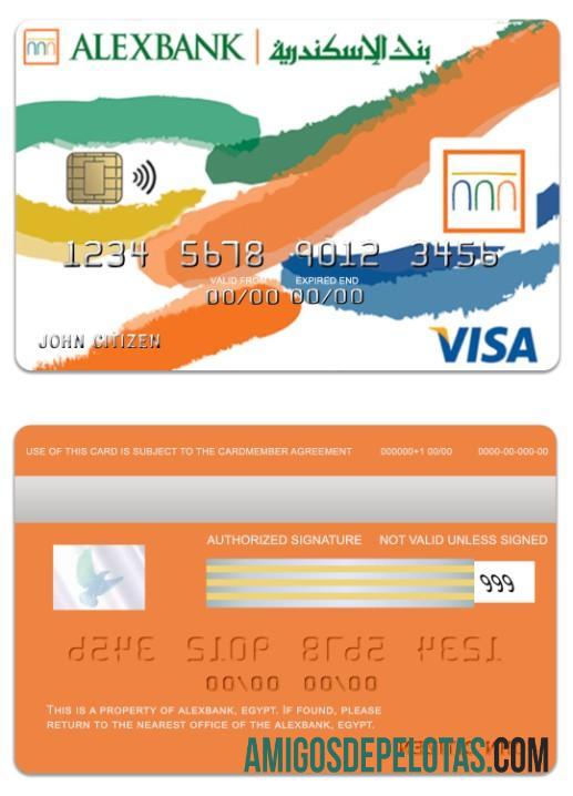 Mesir Alexbank visa inspire Kredit kartu sampel