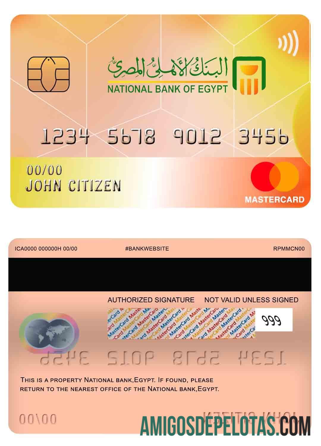 Mesir nasional bank mastercard makering