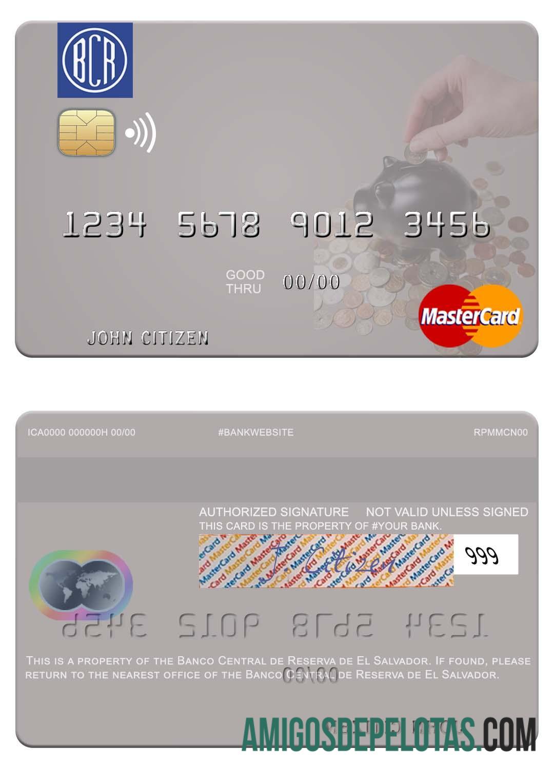 El Salvador Banco Central de Reserva de El Salvador mastercard makering