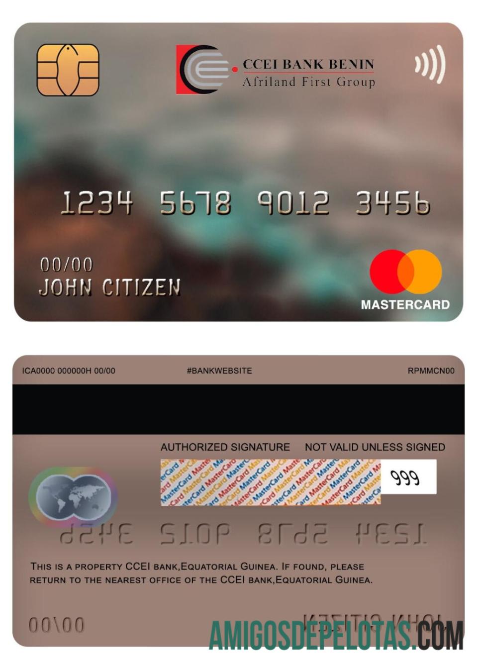 Guinea Khatulistiwa CCEI bank mastercard makering