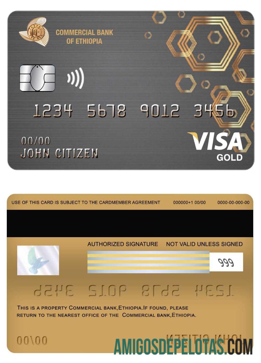 Etiopia komersial bank visa gold kartu pratinjau