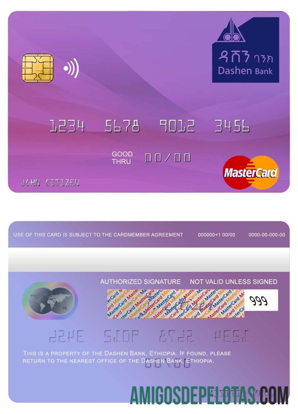 Etiopia Dashen bank mastercard makering