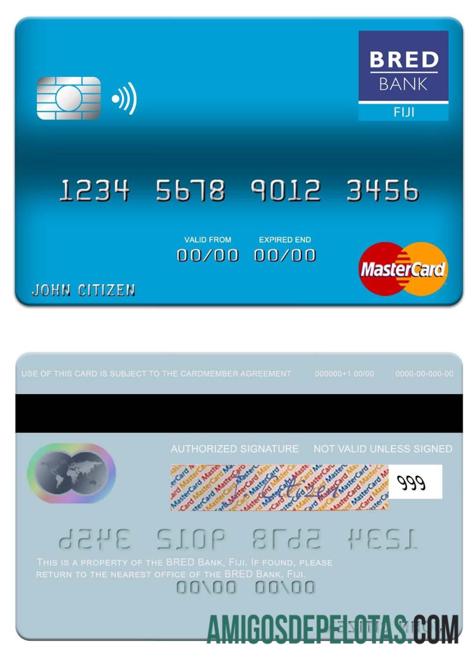 Fiji BRED bank mastercard makering