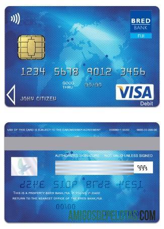 Fiji Bred bank visa kartu desain