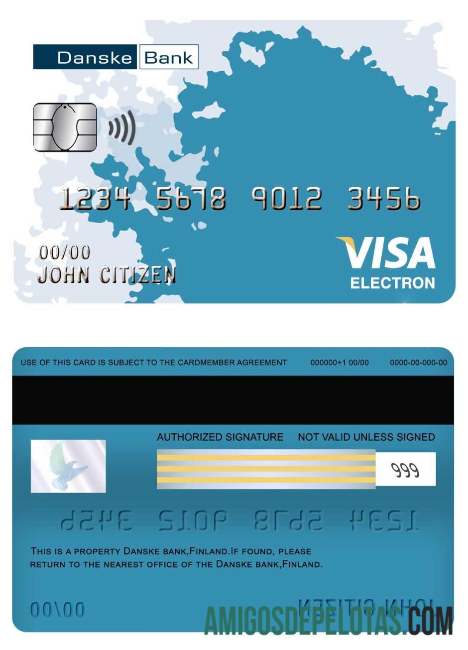 Finlandia Danske bank visa electron kartu makering