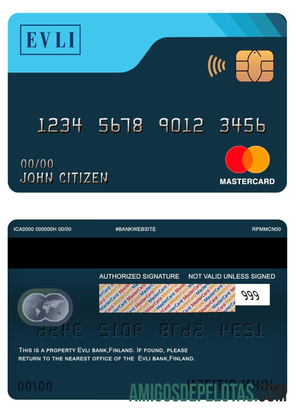 Finlandia Evli bank mastercard desain