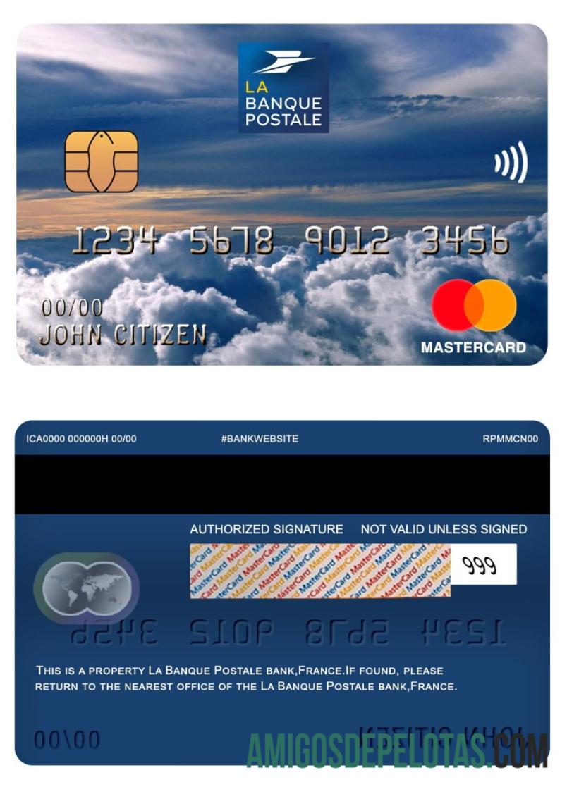 Prancis la Banque Postale bank mastercard desain