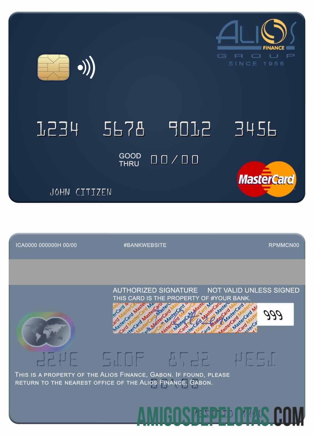 Gabon Alios Keuangan mastercard templat