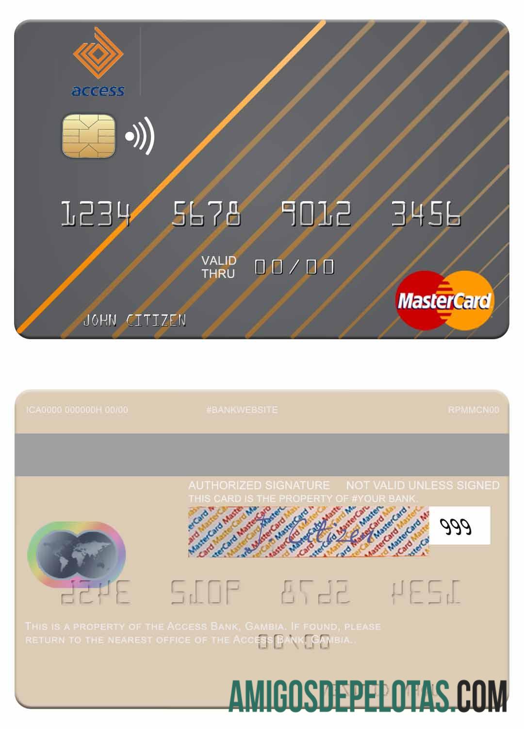 Gambia Access bank mastercard desain