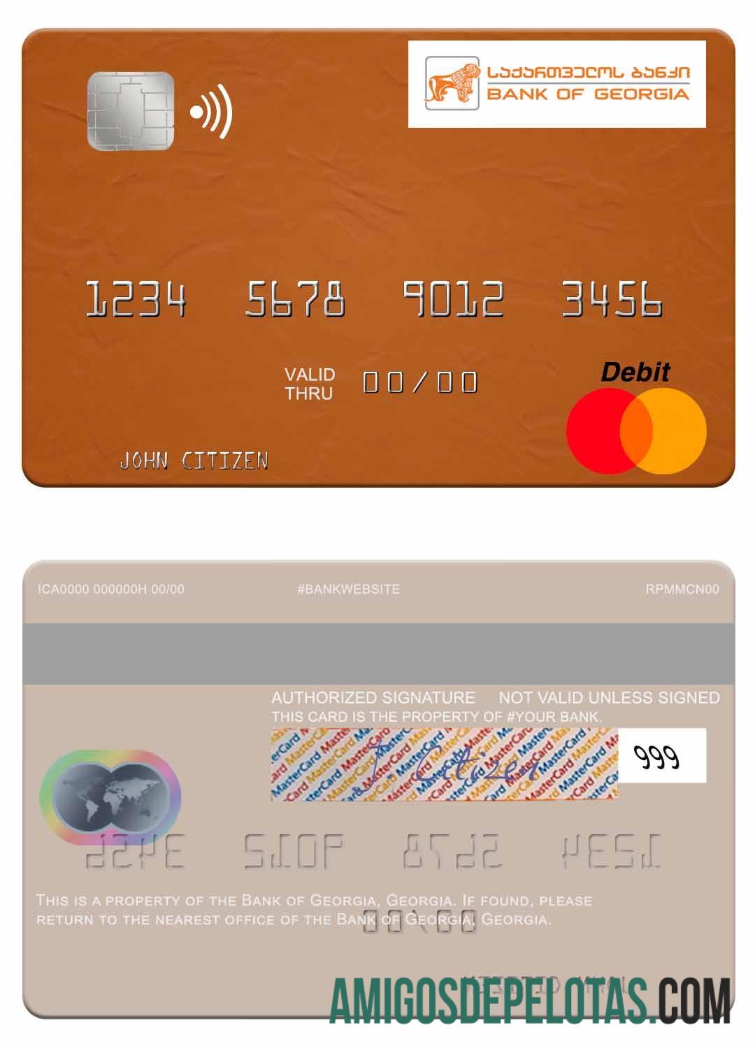 Georgia bank of Georgia mastercard desain
