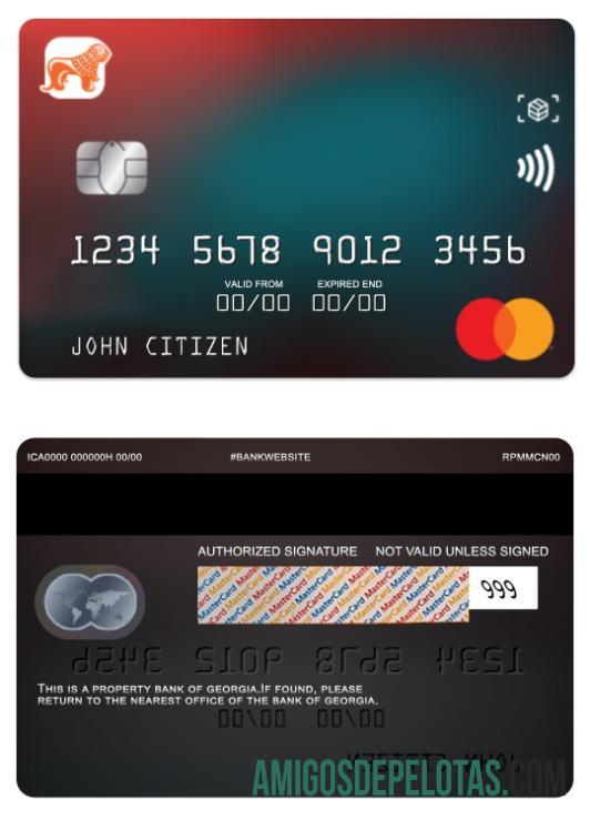 Georgia bank of Georgia standart mastercard templat