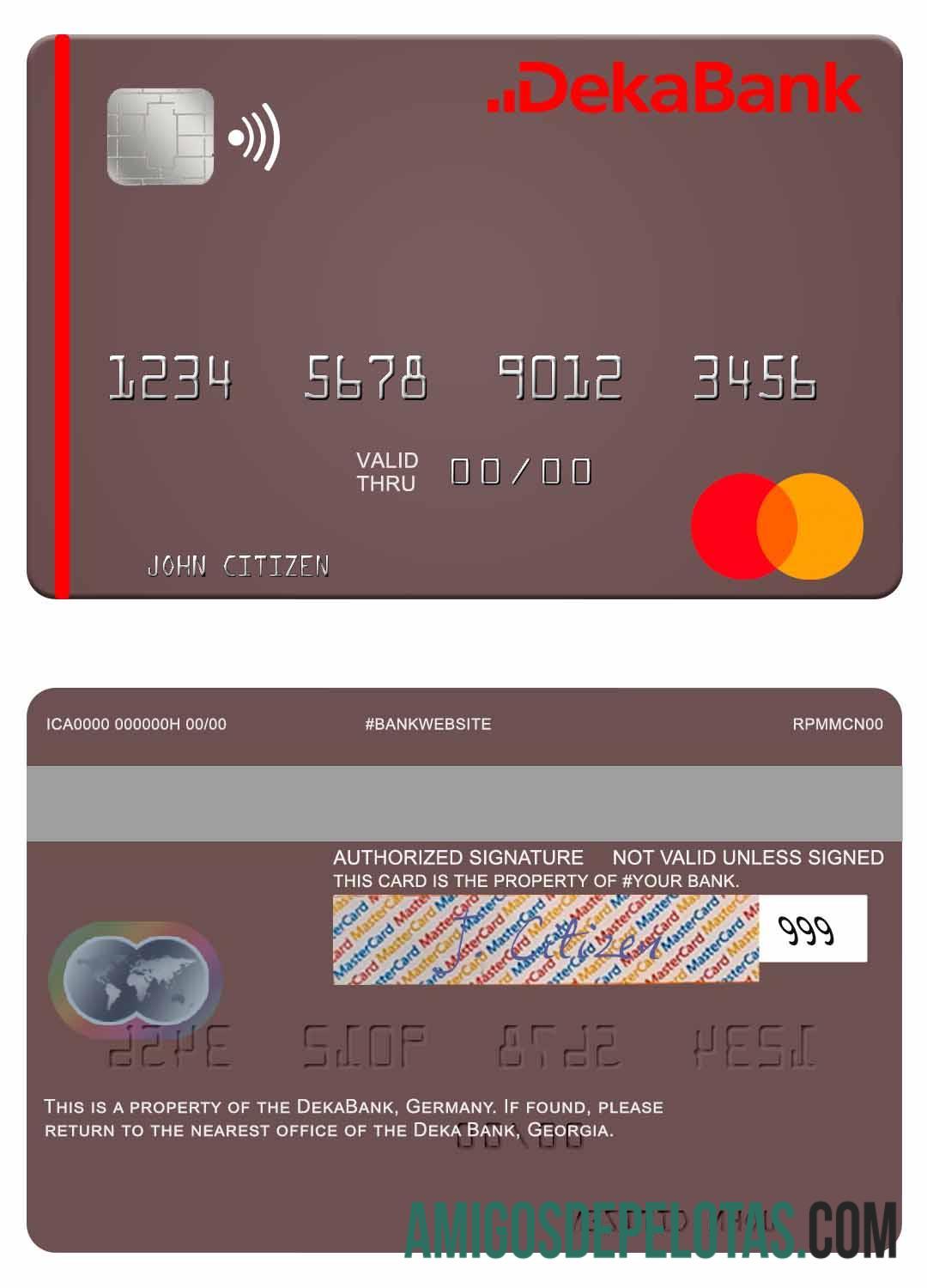 Jerman Deka bank mastercard templat