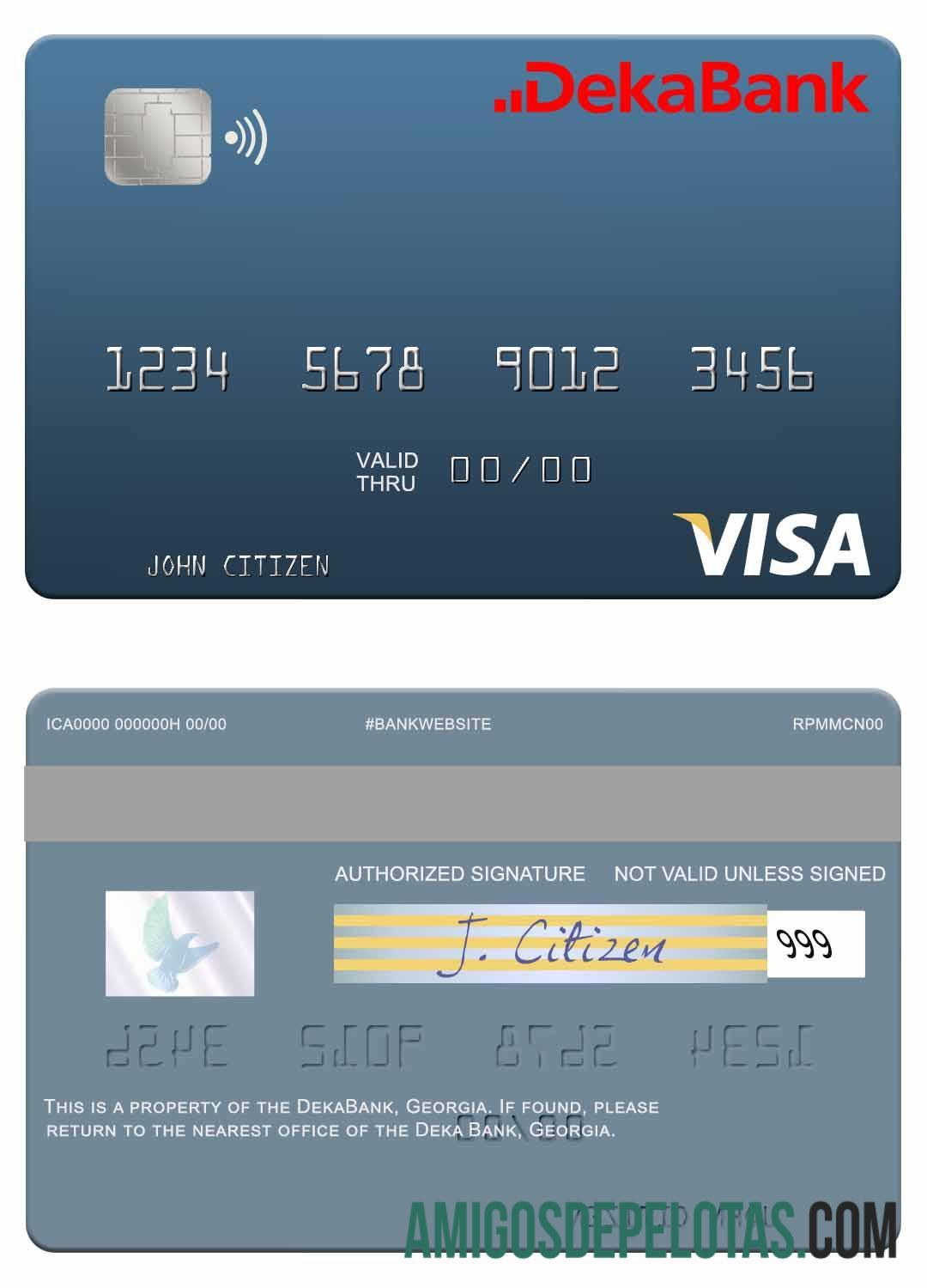 Jerman Deka bank visa Debit kartu makering