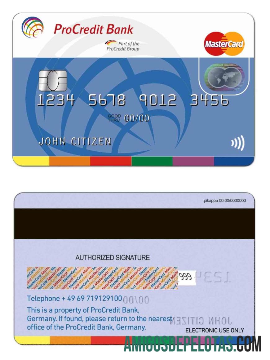 Jerman ProCredit bank MasterCard pratinjau
