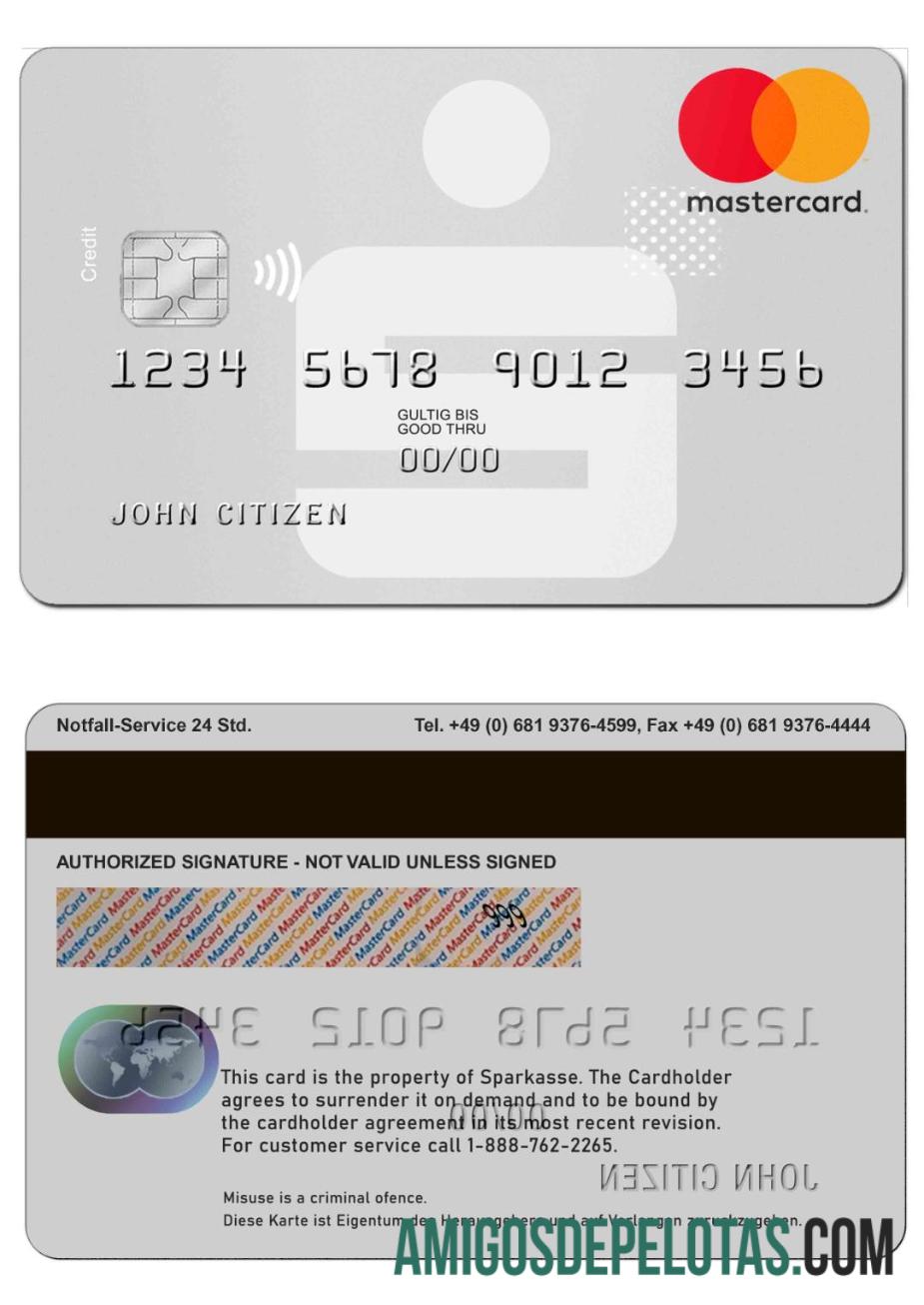 Jerman Sparkasse MasterCard sampel