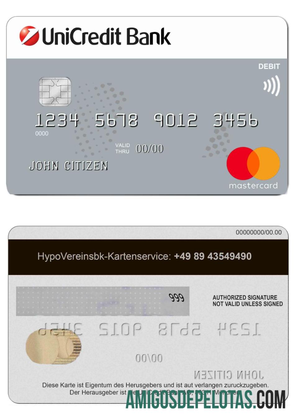 Jerman UniCredit bank MasterCard Kredit kartu makering