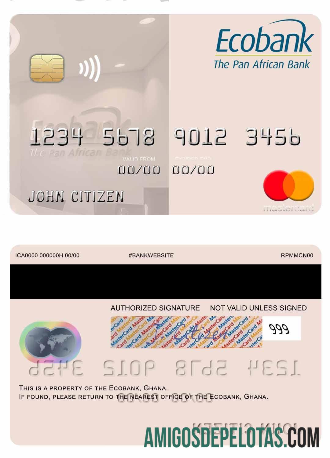 Ghana Ecobank Ghana mastercard makering