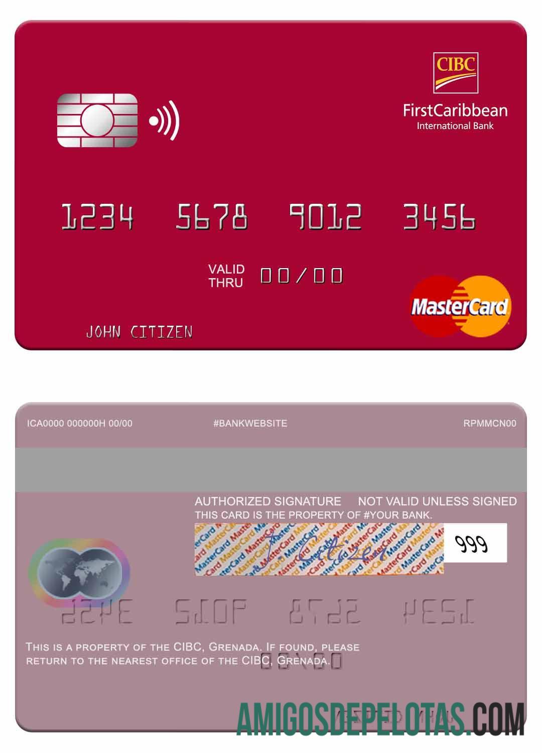 Grenada CBIC mastercard sampel