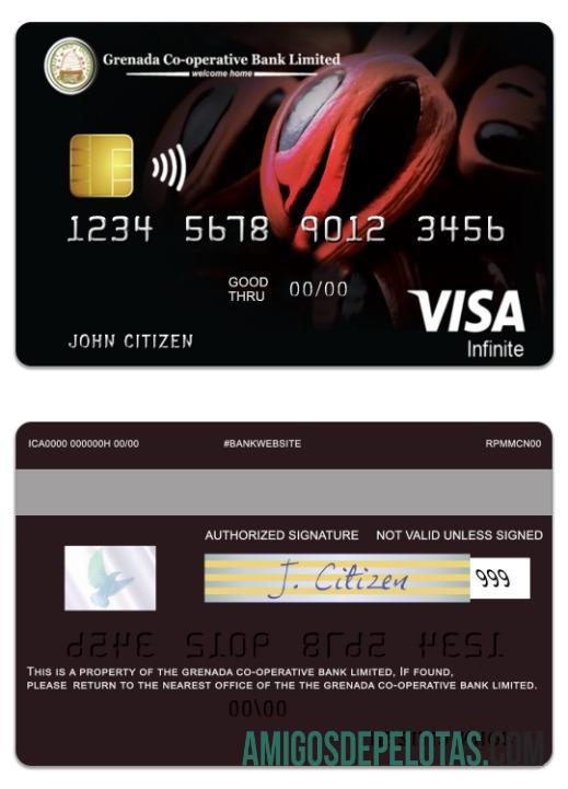 Grenada Co operative bank limited visa infinite Kredit kartu sampel