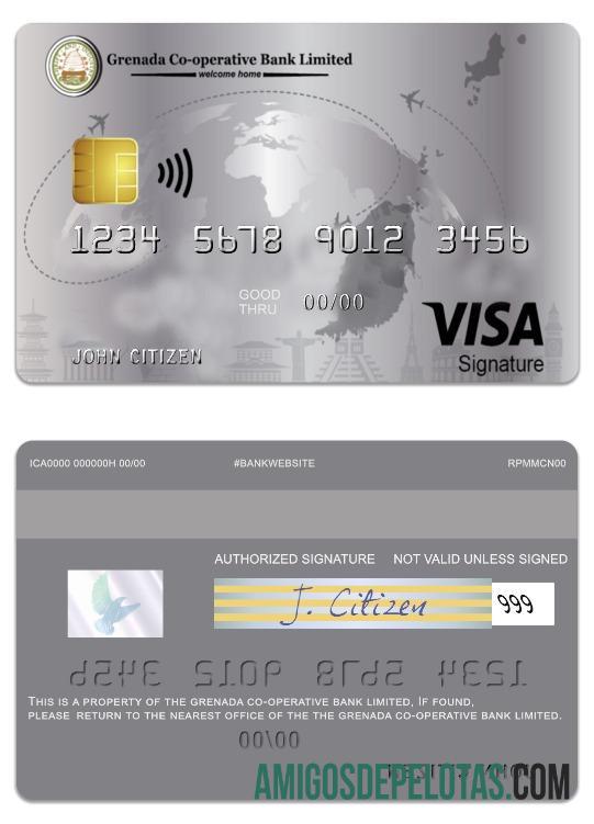 Grenada Co operative bank limited visa Tanda Tangan bisnis Kredit pratinjau