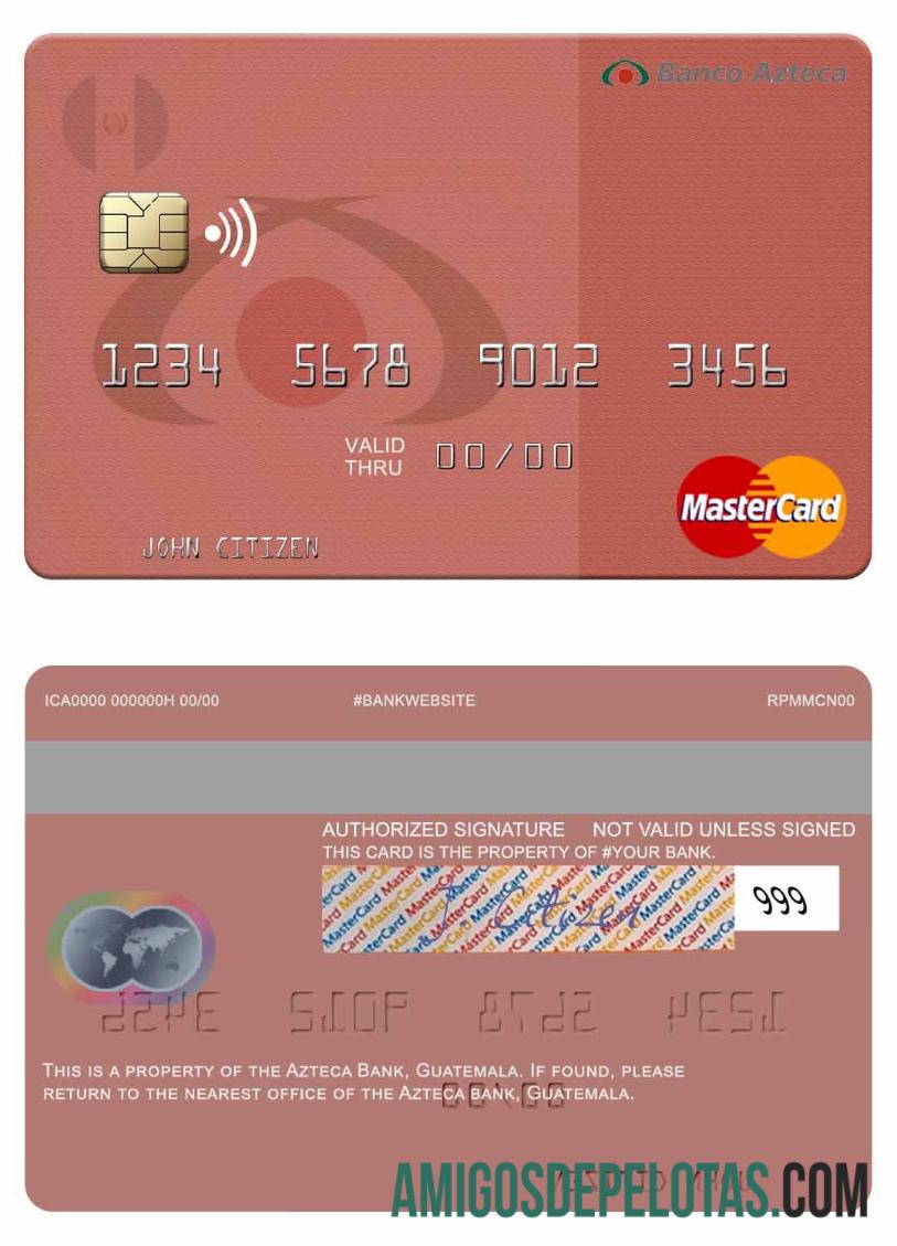 Guatemala Azteca bank mastercard pratinjau
