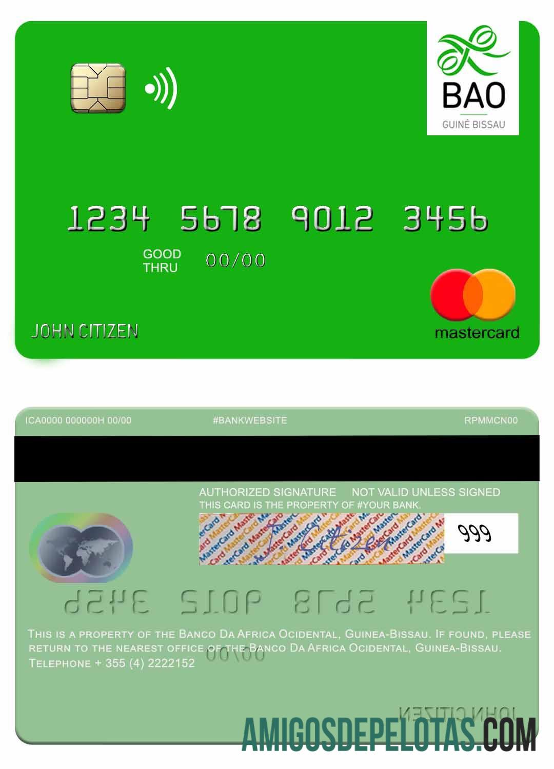 Guinea Bissau Banco Da Africa Ocidental mastercard pratinjau