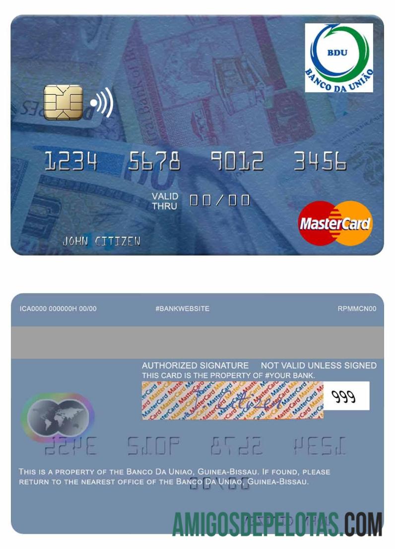 Guinea Bissau Banco Da Uniao mastercard desain