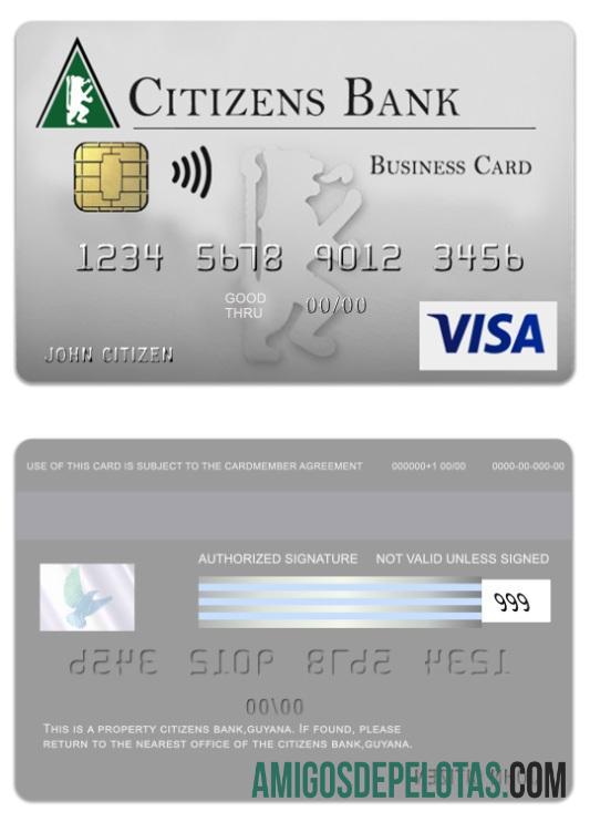 Guyana Citizens bank visa bisnis kartu pratinjau