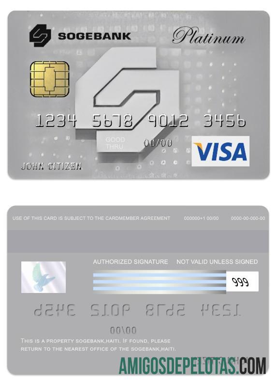 Haiti SogeBank visa platinum kartu makering