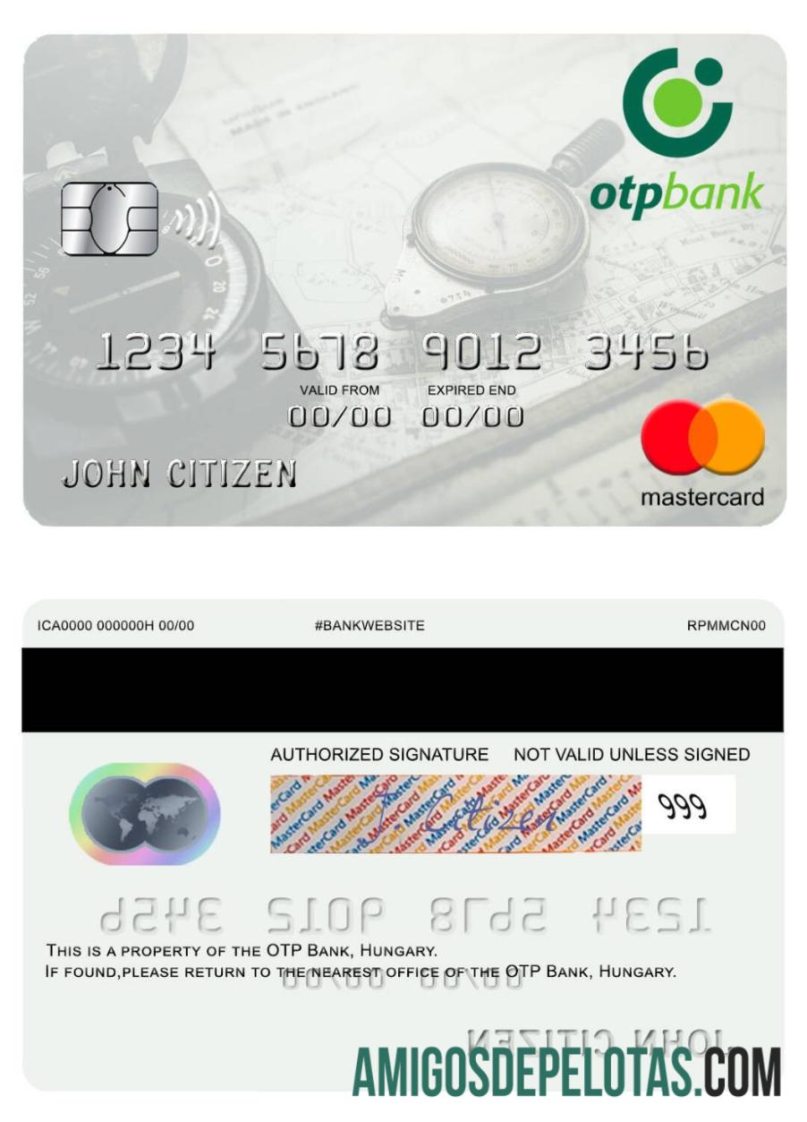Hungaria OTP bank mastercard desain