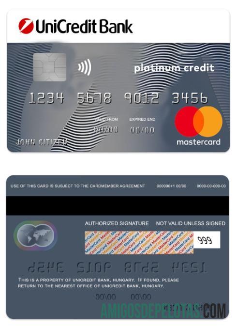 Hungaria UniCredit bank platinum Kredit mastercard pratinjau