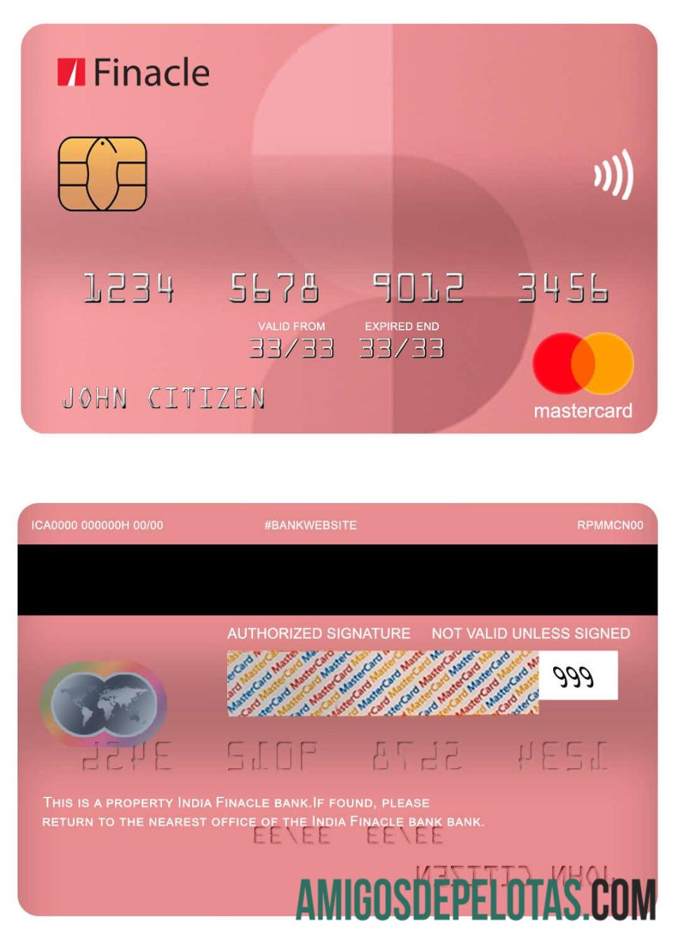 India Finacle bank mastercard makering