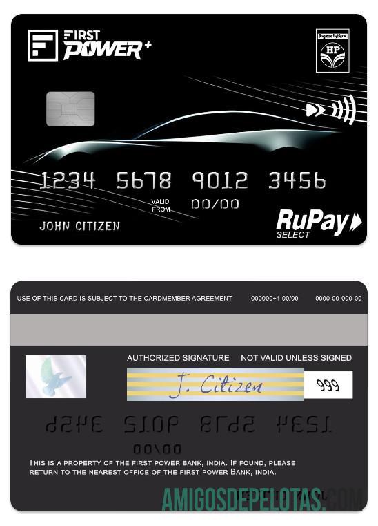 India IDFC First Power Plus RuPay Select Kredit kartu pratinjau