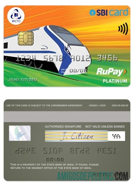 India State bank of India IRCTC SBI RuPay platinum kartu makering