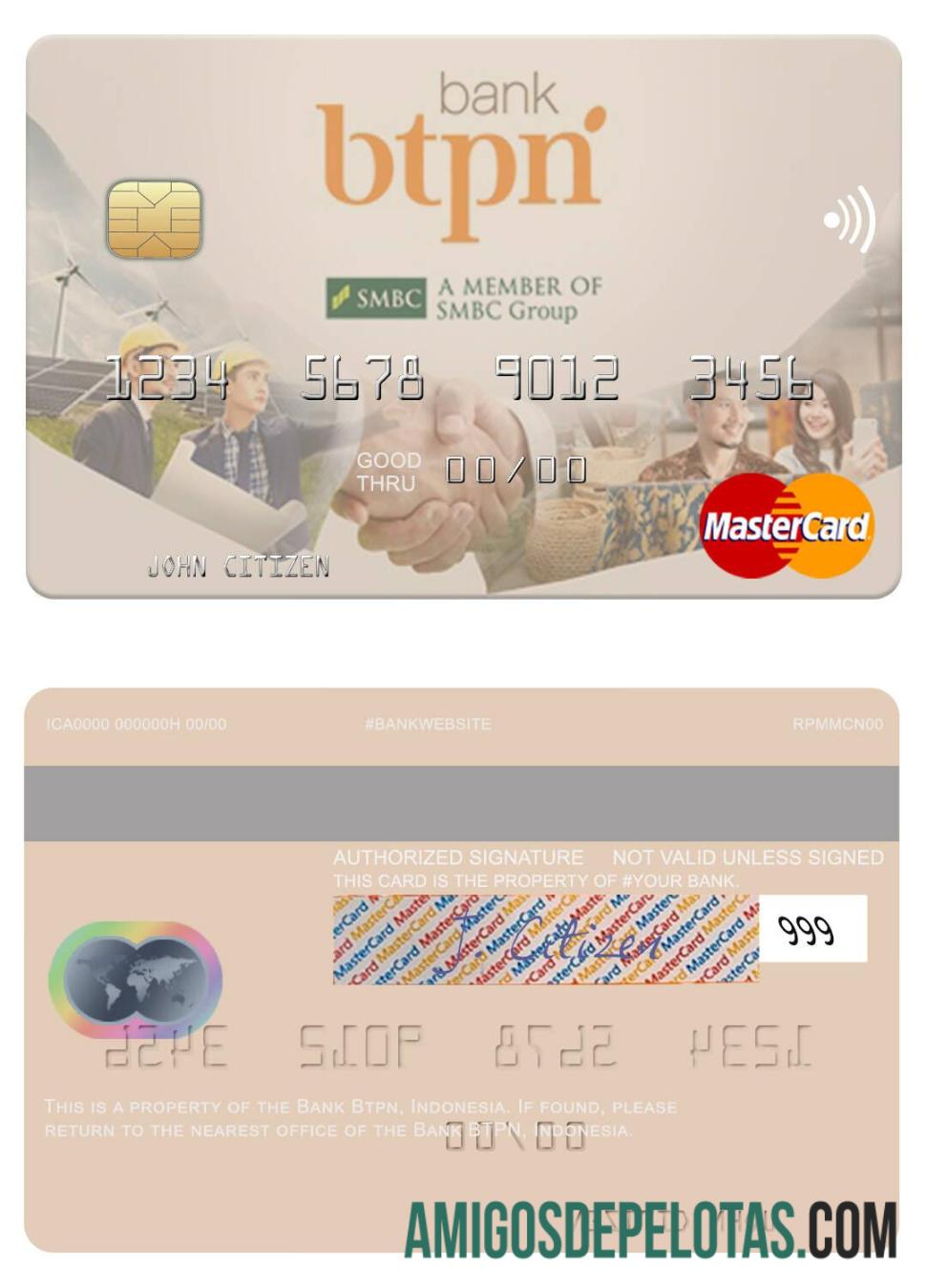 Indonesia bank BTPN mastercard desain