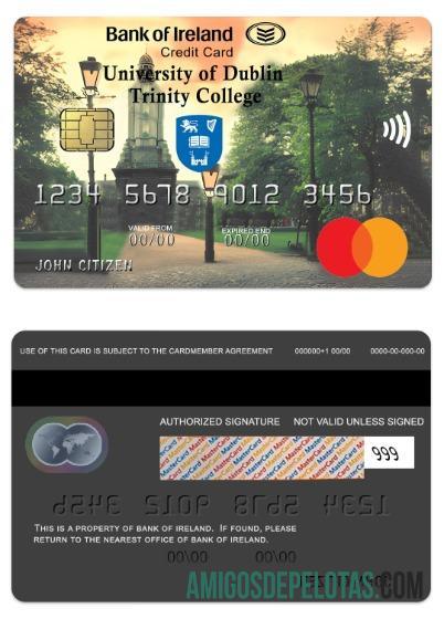 Irlandia bank of Irlandia Affinity Kredit mastercard makering